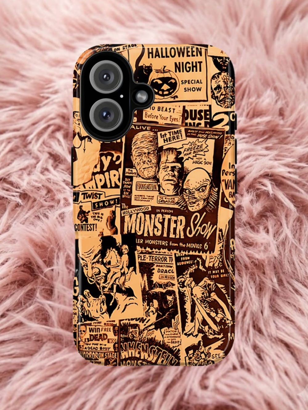 Retro Halloween Monster Graphic iPhone Case